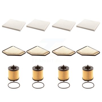4x Air + 4x Cabin + 4x Engine Cartridge Oil Filter (12 Total) Kit For Chevrolet Cobalt G5 KFM-102412