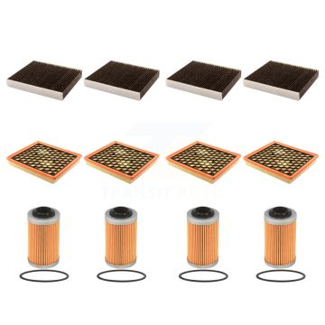 4x Air + 4x Cabin + 4x Engine Cartridge Oil Filter (12 Total) Kit For Saab 9-5 KFM-102417