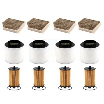 4x Air + 4x Cabin + 4x Engine Cartridge Oil Filter (12 Total) Kit For Audi A8 Quattro KFM-102418