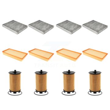 4x Air + 4x Cabin + 4x Engine Cartridge Oil Filter (12 Total) Kit For Audi Q7 Volkswagen KFM-102421
