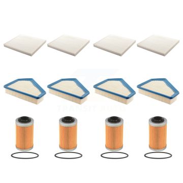 4x Air + 4x Cabin + 4x Engine Cartridge Oil Filter (12 Total) Kit For Cadillac CTS KFM-102423