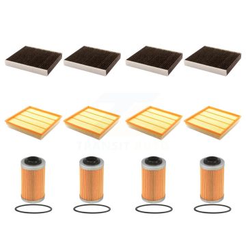 4x Air + 4x Cabin + 4x Engine Cartridge Oil Filter (12 Total) Kit For Cadillac SRX 2.8L KFM-102432