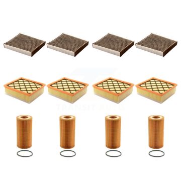 4x Air + 4x Cabin + 4x Engine Cartridge Oil Filter (12 Total) Kit For Volvo S40 C30 V50 KFM-102433