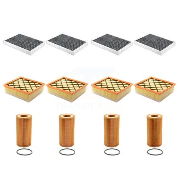 4x Air + 4x Cabin + 4x Engine Cartridge Oil Filter (12 Total) Kit For Volvo XC60 S60 V60 KFM-102436