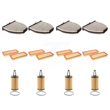 4x Air + 4x Cabin + 4x Engine Cartridge Oil Filter (12 Total) Kit For Mercedes-Benz C350 KFM-102450