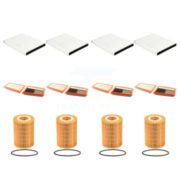 4x Air + 4x Cabin + 4x Engine Cartridge Oil Filter (12 Total) Kit For Mercedes-Benz ML350 KFM-102453