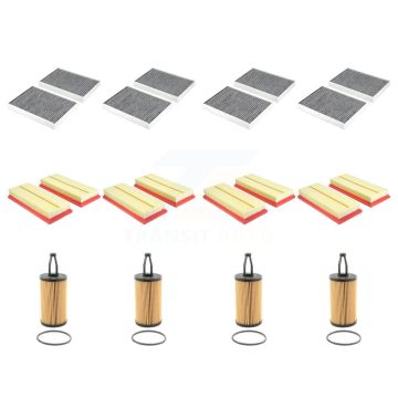 4x Air + 4x Cabin + 4x Engine Cartridge Oil Filter (12 Total) Kit For Mercedes-Benz S550 KFM-102455