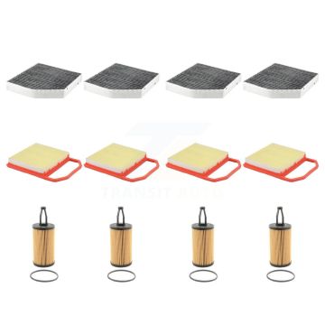 4x Air + 4x Cabin + 4x Engine Cartridge Oil Filter (12 Total) Kit For Mercedes-Benz C43 KFM-102466