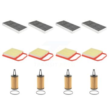 4x Air + 4x Cabin + 4x Engine Cartridge Oil Filter (12 Total) Kit For KFM-102467