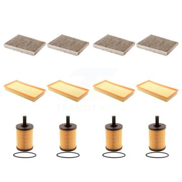 4x Air + 4x Cabin + 4x Engine Cartridge Oil Filter (12 Total) Kit For Volkswagen Jetta TT KFM-102471