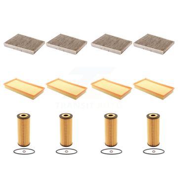 4x Air + 4x Cabin + 4x Engine Cartridge Oil Filter (12 Total) Kit For Volkswagen Jetta KFM-102472