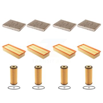 4x Air + 4x Cabin + 4x Engine Cartridge Oil Filter (12 Total) Kit For Volkswagen Jetta KFM-102474