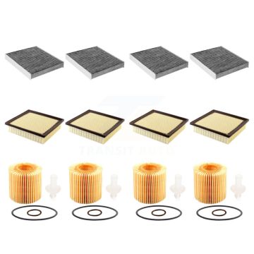 4x Air + 4x Cabin + 4x Engine Cartridge Oil Filter (12 Total) Kit For Lexus RX350 RX350L KFM-102491