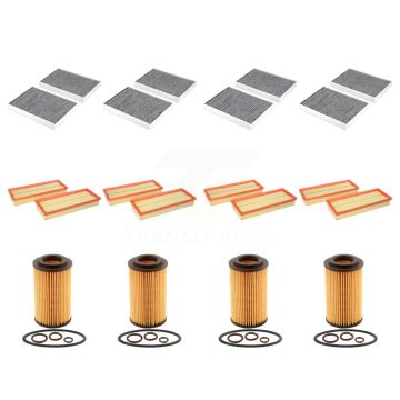 4x Air + 4x Cabin + 4x Engine Cartridge Oil Filter (12 Total) Kit For Mercedes-Benz S550 KFM-102504
