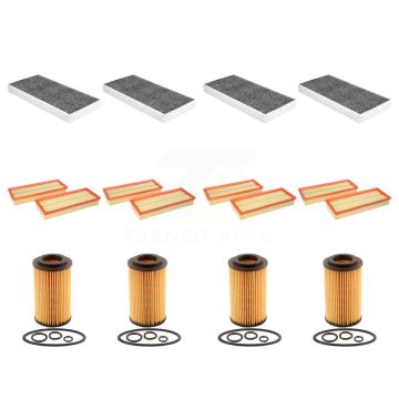 4x Air + 4x Cabin + 4x Engine Cartridge Oil Filter (12 Total) Kit For Mercedes-Benz SLK55 KFM-102505