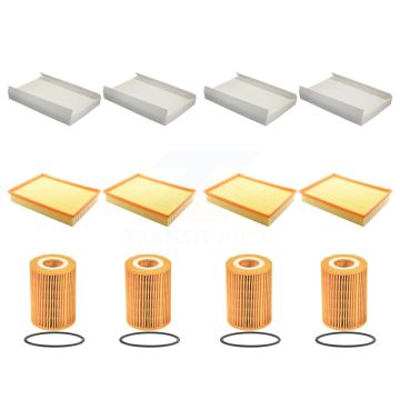 4x Air + 4x Cabin + 4x Engine Cartridge Oil Filter (12 Total) Kit For Mercedes-Benz 2500 KFM-102507