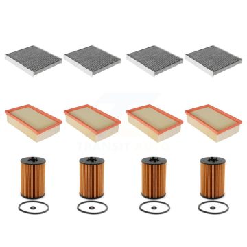 4x Air + 4x Cabin + 4x Engine Cartridge Oil Filter (12 Total) Kit For Volkswagen Golf A3 KFM-102525
