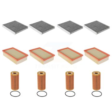 4x Air + 4x Cabin + 4x Engine Cartridge Oil Filter (12 Total) Kit For Volkswagen Tiguan R KFM-102526
