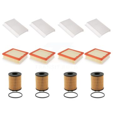 4x Air + 4x Cabin + 4x Engine Cartridge Oil Filter (12 Total) Kit For Jeep Renegade Fiat KFM-102532