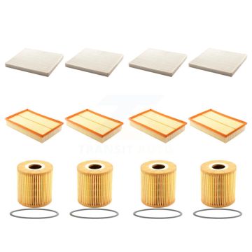 4x Air + 4x Cabin + 4x Engine Cartridge Oil Filter (12 Total) Kit For Volvo S60 XC70 V70 KFM-102548