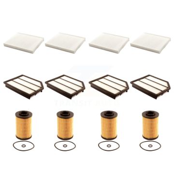 4x Air + 4x Cabin + 4x Engine Cartridge Oil Filter (12 Total) Kit For Hyundai Veracruz KFM-102554