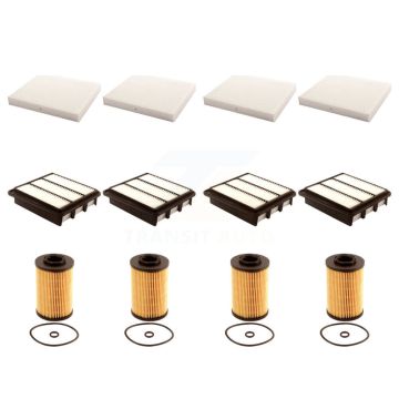 4x Air + 4x Cabin + 4x Engine Cartridge Oil Filter (12 Total) Kit For Hyundai Azera KFM-102563
