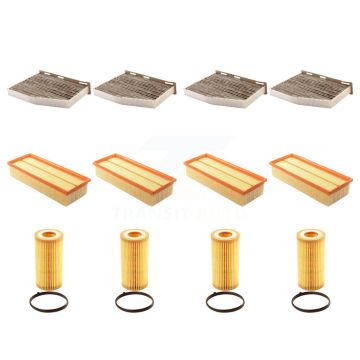 4x Air + 4x Cabin + 4x Engine Cartridge Oil Filter (12 Total) Kit For Volkswagen Eos Audi KFM-102565