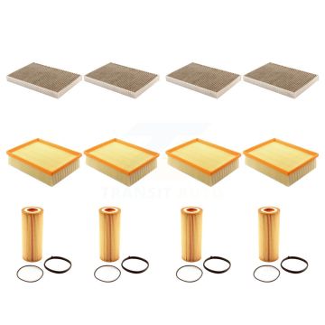 4x Air + 4x Cabin + 4x Engine Cartridge Oil Filter (12 Total) Kit For Audi A4 Quattro KFM-102568