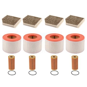 4x Air + 4x Cabin + 4x Engine Cartridge Oil Filter (12 Total) Kit For Audi A6 Quattro KFM-102569