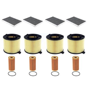4x Air + 4x Cabin + 4x Engine Cartridge Oil Filter (12 Total) Kit For Audi Q5 A4 Quattro KFM-102572