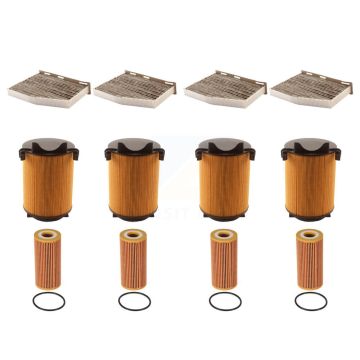 4x Air + 4x Cabin + 4x Engine Cartridge Oil Filter (12 Total) Kit For Volkswagen Jetta KFM-102573