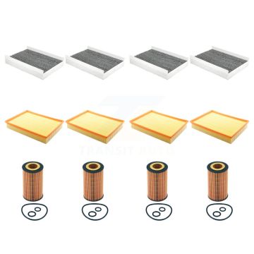 4x Air + 4x Cabin + 4x Engine Cartridge Oil Filter (12 Total) Kit For Mercedes-Benz 2500 KFM-102582