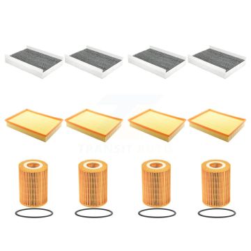 4x Air + 4x Cabin + 4x Engine Cartridge Oil Filter (12 Total) Kit For Mercedes-Benz 2500 KFM-102583