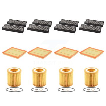 4x Air + 4x Cabin + 4x Engine Cartridge Oil Filter (12 Total) Kit For BMW X5 X6 KFM-102598