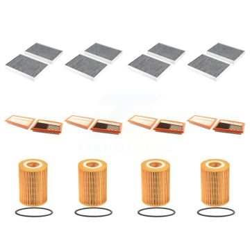 4x Air + 4x Cabin + 4x Engine Cartridge Oil Filter (12 Total) Kit For Mercedes-Benz S350 KFM-102643