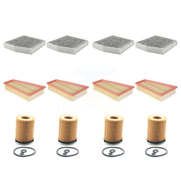 4x Air + 4x Cabin + 4x Engine Cartridge Oil Filter (12 Total) Kit For Mercedes-Benz B250 KFM-102644