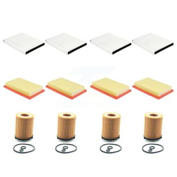 4x Air + 4x Cabin + 4x Engine Cartridge Oil Filter (12 Total) Kit For Mercedes-Benz C300 KFM-102645