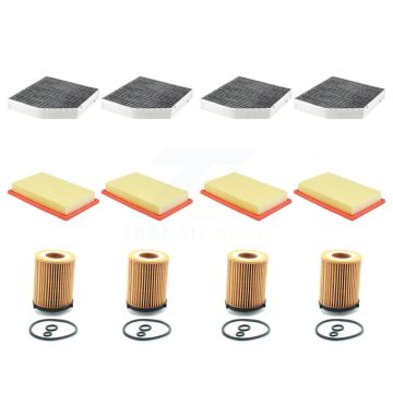 4x Air + 4x Cabin + 4x Engine Cartridge Oil Filter (12 Total) Kit For Mercedes-Benz C300 KFM-102646