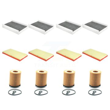 4x Air + 4x Cabin + 4x Engine Cartridge Oil Filter (12 Total) Kit For KFM-102647