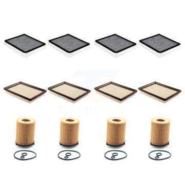 4x Air + 4x Cabin + 4x Engine Cartridge Oil Filter (12 Total) Kit For INFINITI Q50 2.0L KFM-102652