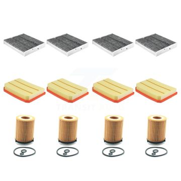 4x Air + 4x Cabin + 4x Engine Cartridge Oil Filter (12 Total) Kit For Mercedes-Benz A220 KFM-102653