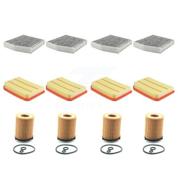 4x Air + 4x Cabin + 4x Engine Cartridge Oil Filter (12 Total) Kit For Mercedes-Benz GLA35 KFM-102654