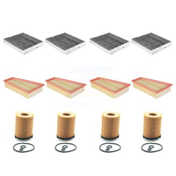 4x Air + 4x Cabin + 4x Engine Cartridge Oil Filter (12 Total) Kit For KFM-102655