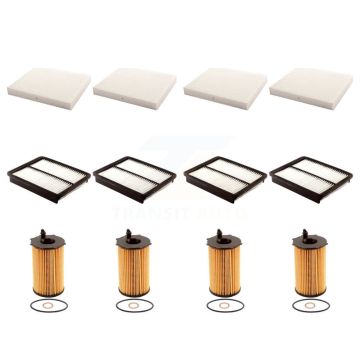 4x Air + 4x Cabin + 4x Engine Cartridge Oil Filter (12 Total) Kit For Hyundai Santa Fe KFM-102659
