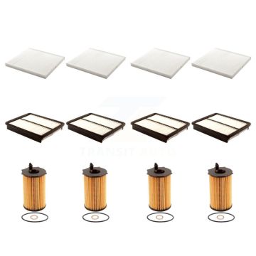 4x Air + 4x Cabin + 4x Engine Cartridge Oil Filter (12 Total) Kit For 14-16 Kia Cadenza KFM-102663