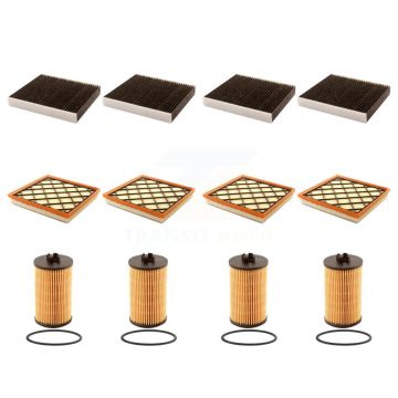 4x Air + 4x Cabin + 4x Engine Cartridge Oil Filter (12 Total) Kit For Chevrolet Cruze KFM-102666