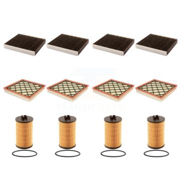 4x Air + 4x Cabin + 4x Engine Cartridge Oil Filter (12 Total) Kit For Chevrolet Cruze KFM-102667