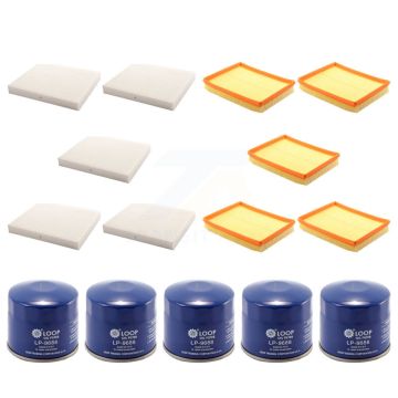 5x Air + 5x Cabin + 5x Engine Oil Filter (15 Total) Kit For Kia Optima Magentis KFM-102679