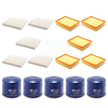 5x Air + 5x Cabin + 5x Engine Oil Filter (15 Total) Kit For Hyundai Sonata 2.4L KFM-102681