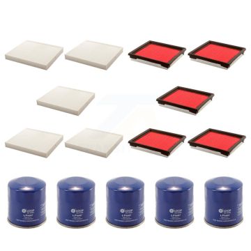 5x Air + 5x Cabin + 5x Engine Oil Filter (15 Total) Kit For INFINITI G37 QX50 EX35 G35 KFM-102699